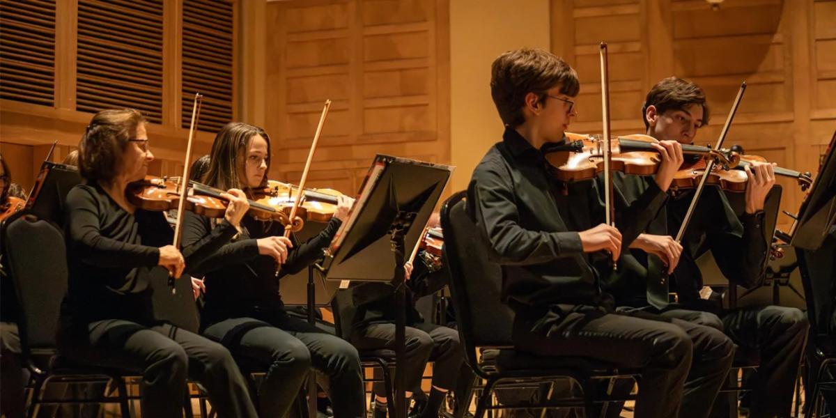 Osher School of Music orchestra performing 