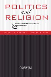 Journal of Politics and Religion cover