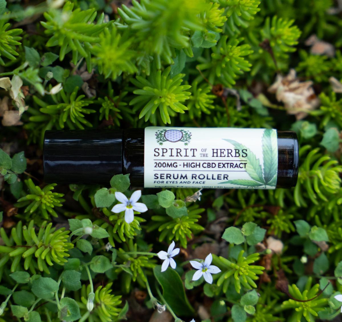 Spirit of the Herbs HIGH CBD Eye Serum Roller (serum rollers; revised with rubber stopper to prevent leaking)