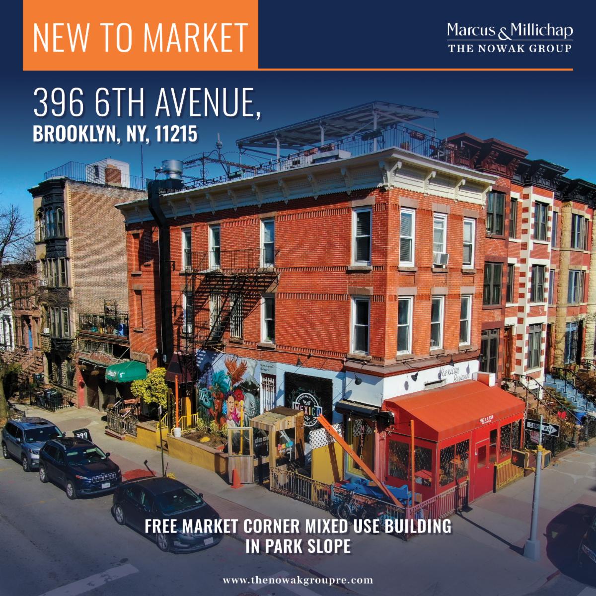 JUST LISTED: Free Market Corner Mixed Use Building in Park Slope