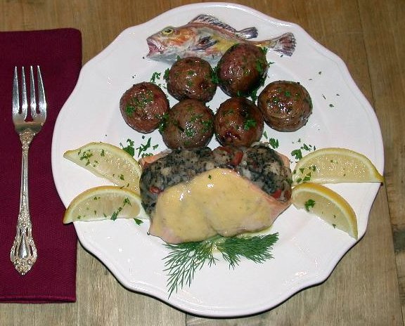stuffed salmon fillet