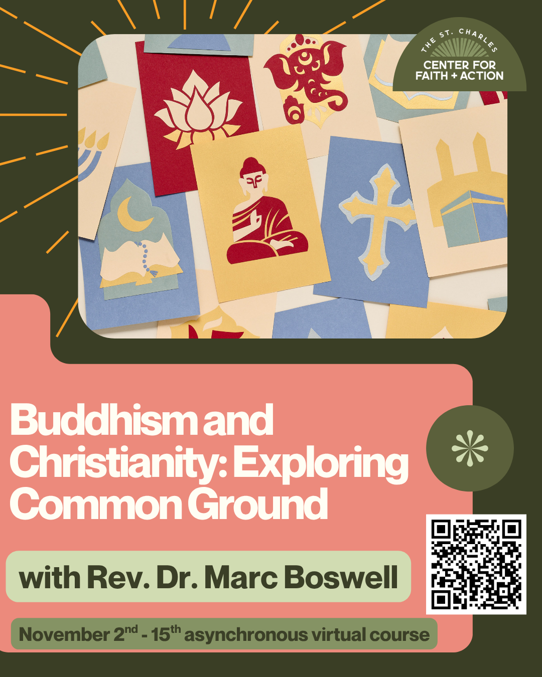 Interfaith Common Ground: Buddhism and Christianity CEU session graphic