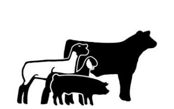 Silhouette of pig lamb sheep and cow