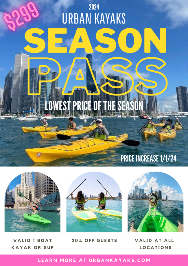 Last chance to lock in lowest rates for 2024 Urban Kayaks Chicago