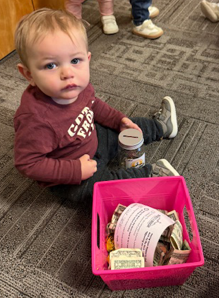 Baby with BOTR donations