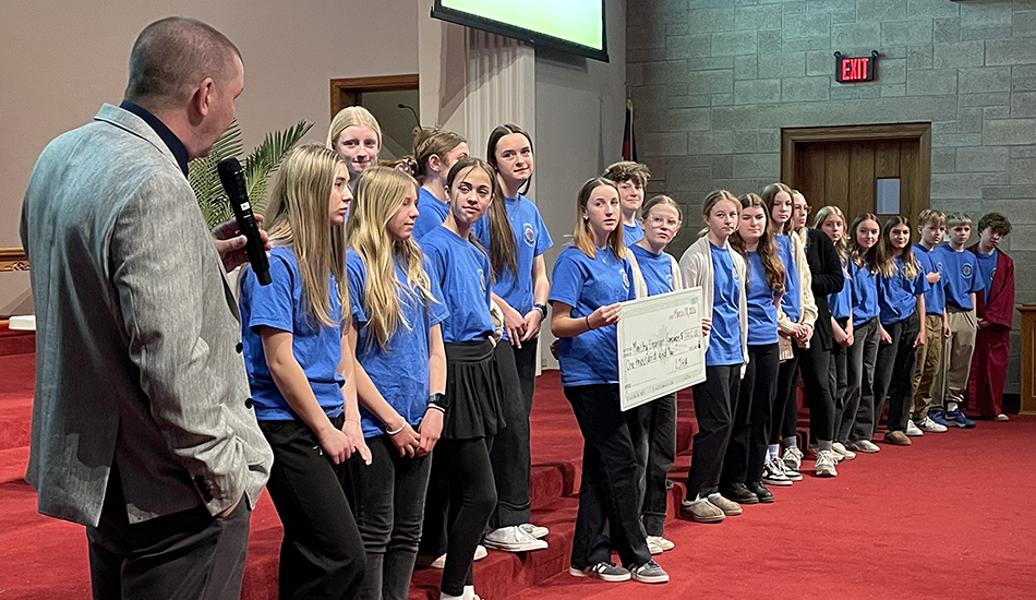 LJHS presents their check