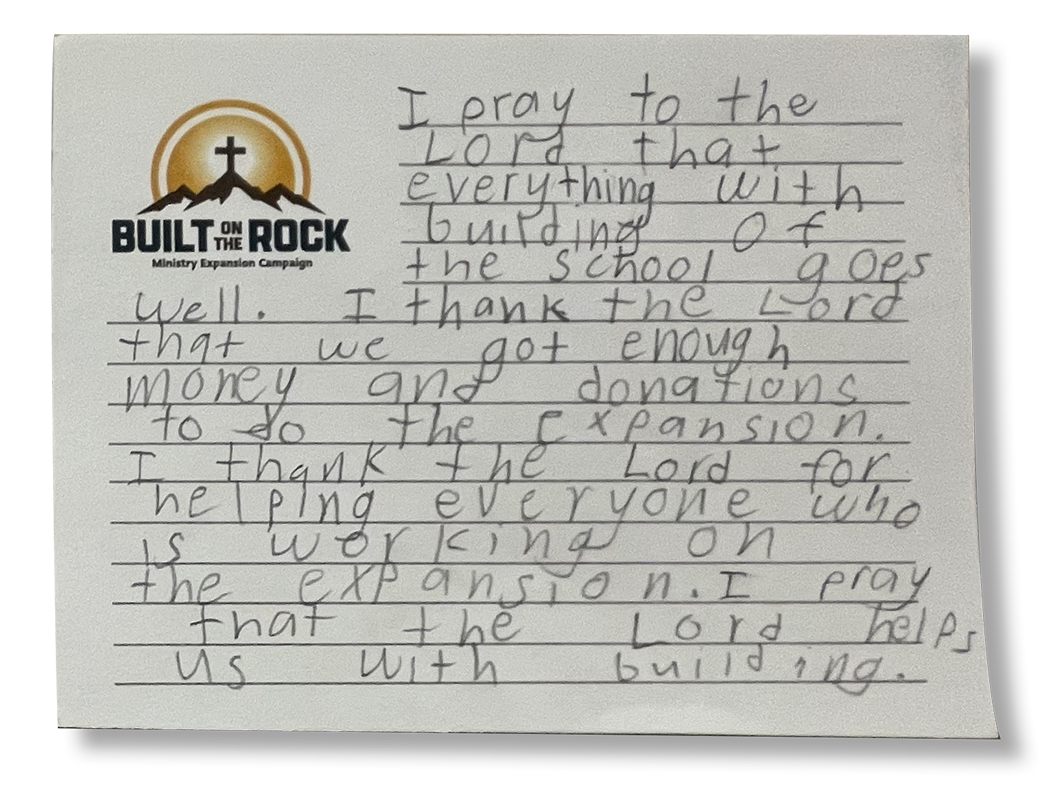 Childs Prayer Card