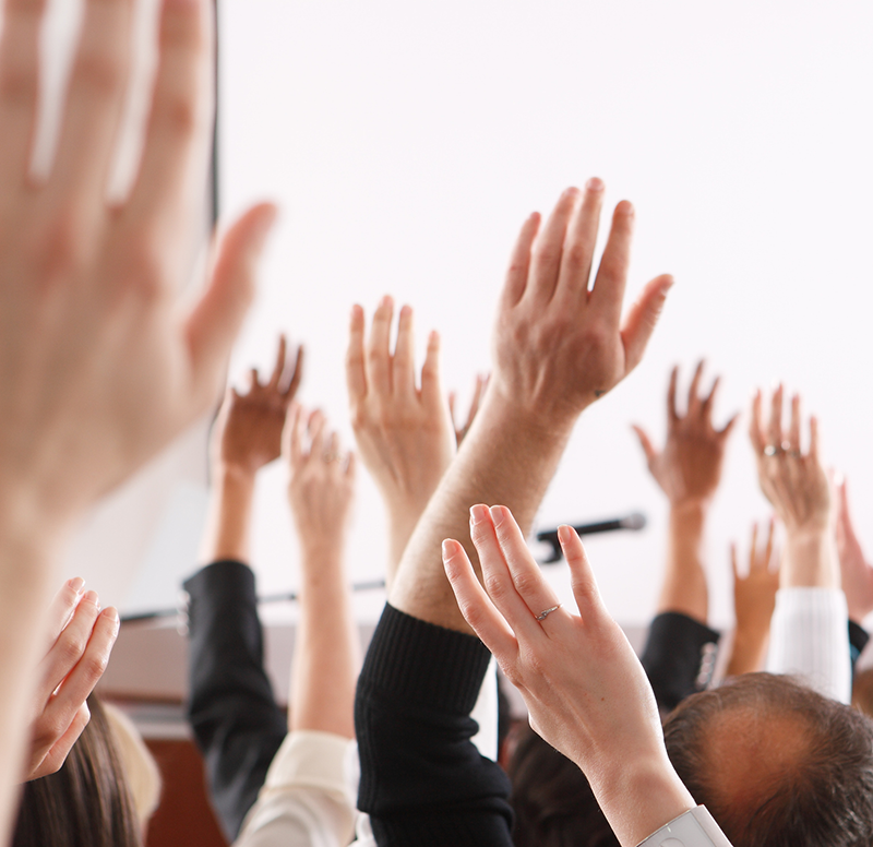 Hands up to vote photo