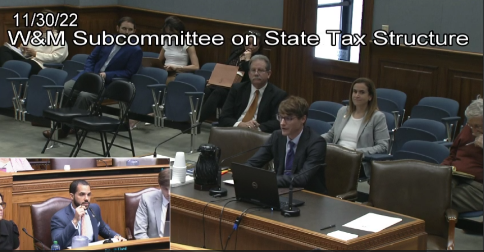 Greg Upton speaks at Ways & Means committee meeting