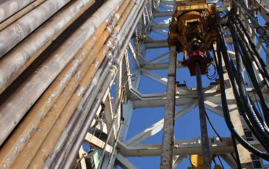 metal pipes on oil rig