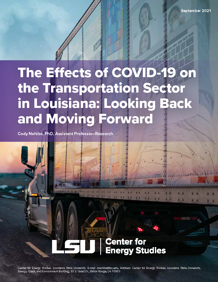 Report cover showing 18-wheeler on roadway