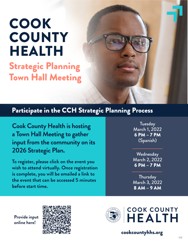 Cook County Health • Strategic Planning 2026 Town Hall Meeting Invite Cook County Health • Strategic Planning 2026 Town Hall Meeting Invite