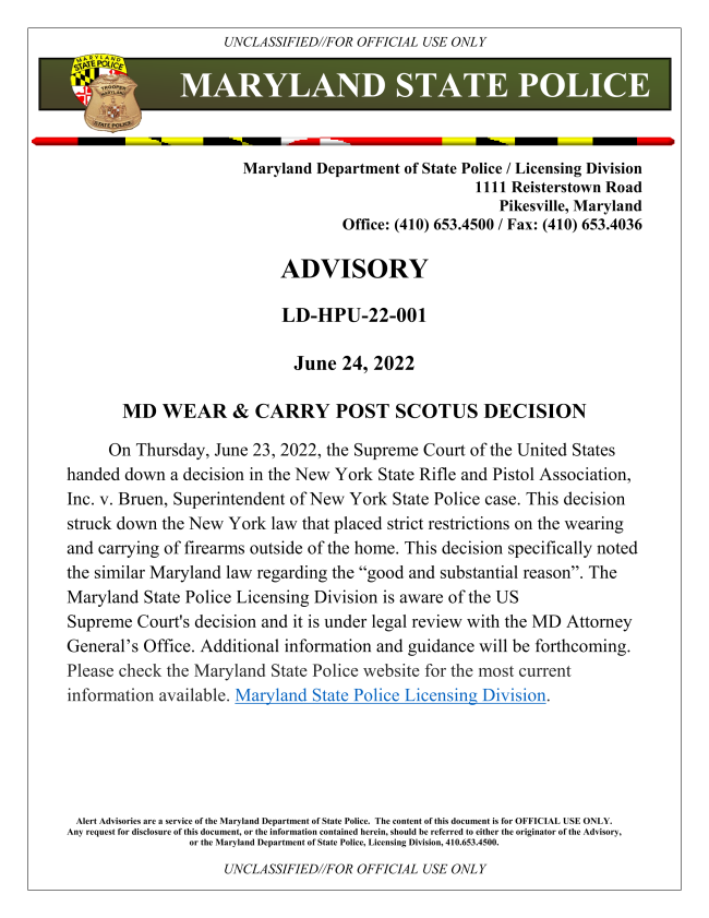 2A Maryland Zoom with MSP Licensing Division