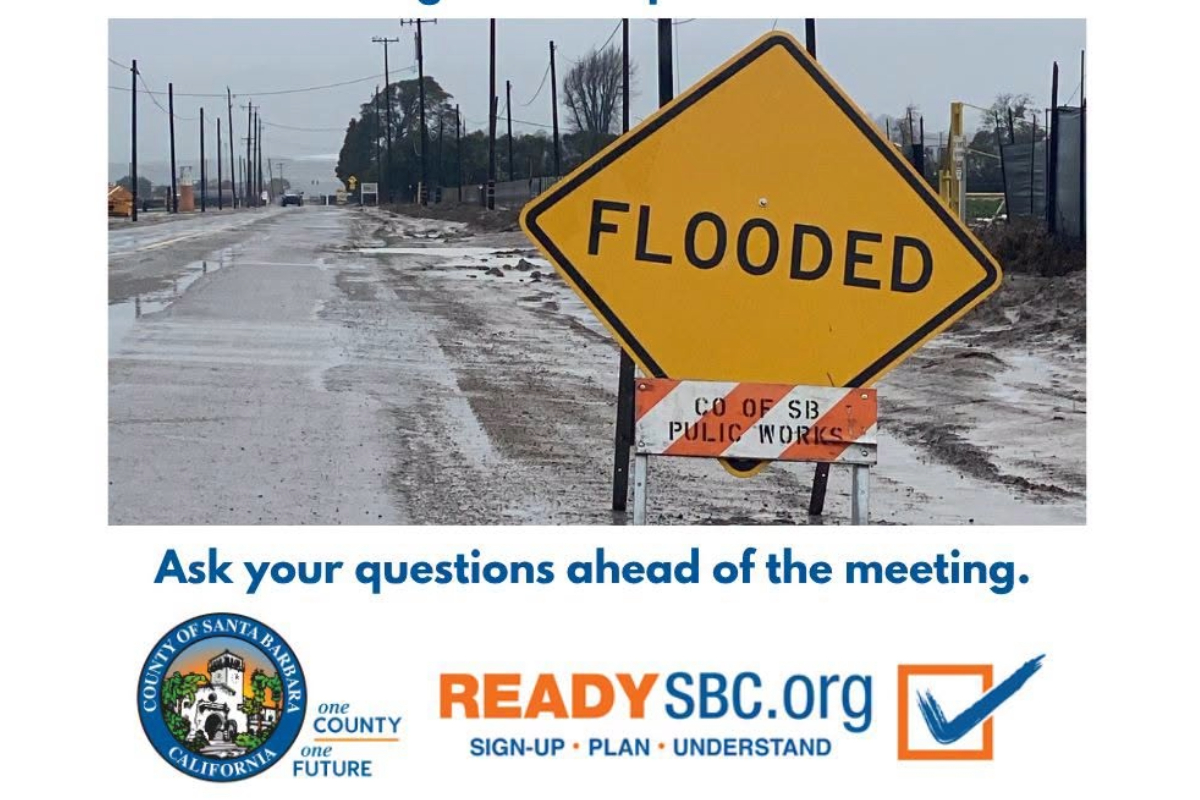 ReadySBC.org, Sign-up, Plan, Understand. with county of sant barbara seal.