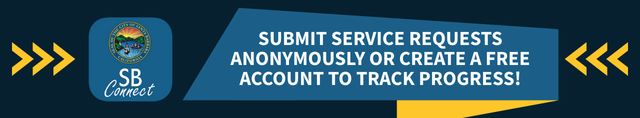 Submit service requests anonymously or create a free account to track progress!