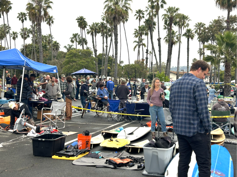 Harbor Nautical Swap Meet buyers and sellers enjoying themselves. 
