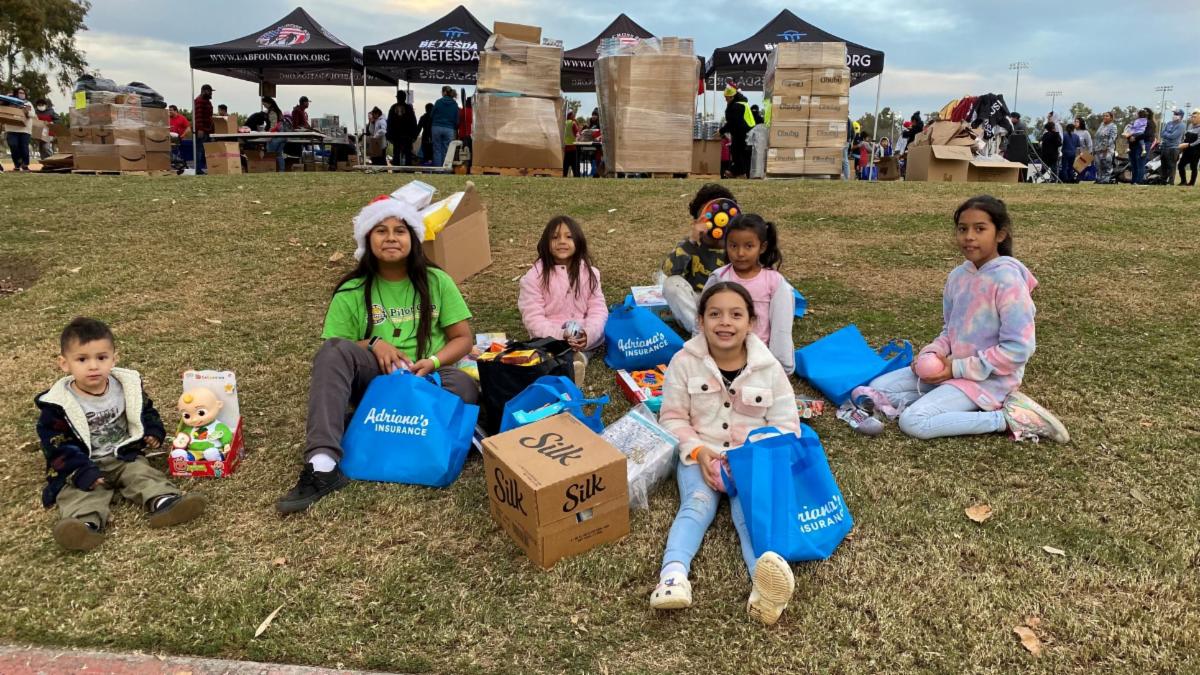 Kids at Posada Toy Giveaway