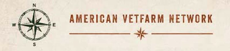 American VetFarm Network logo with compass image on left side