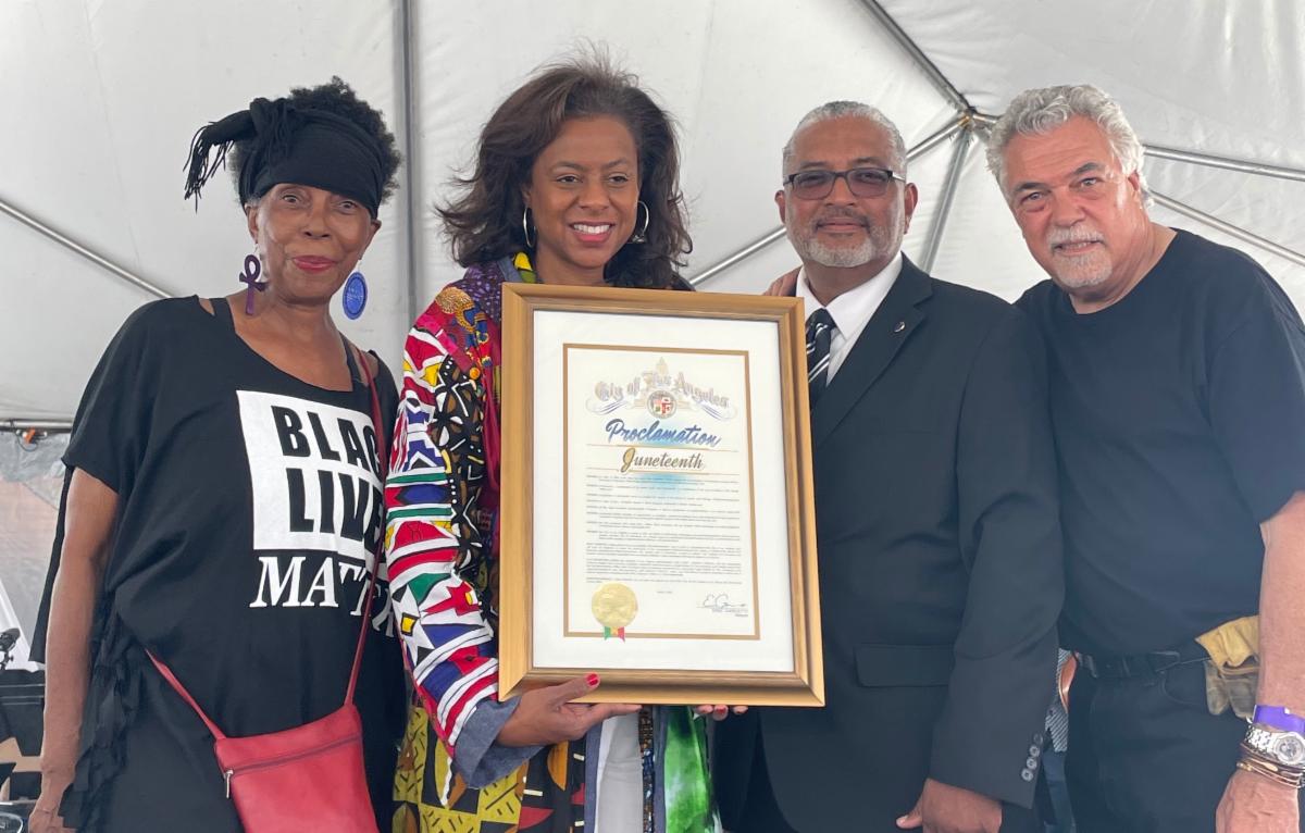 From left: Lula Washington, Capri Maddox, Robert Sausedo and Albert Lord