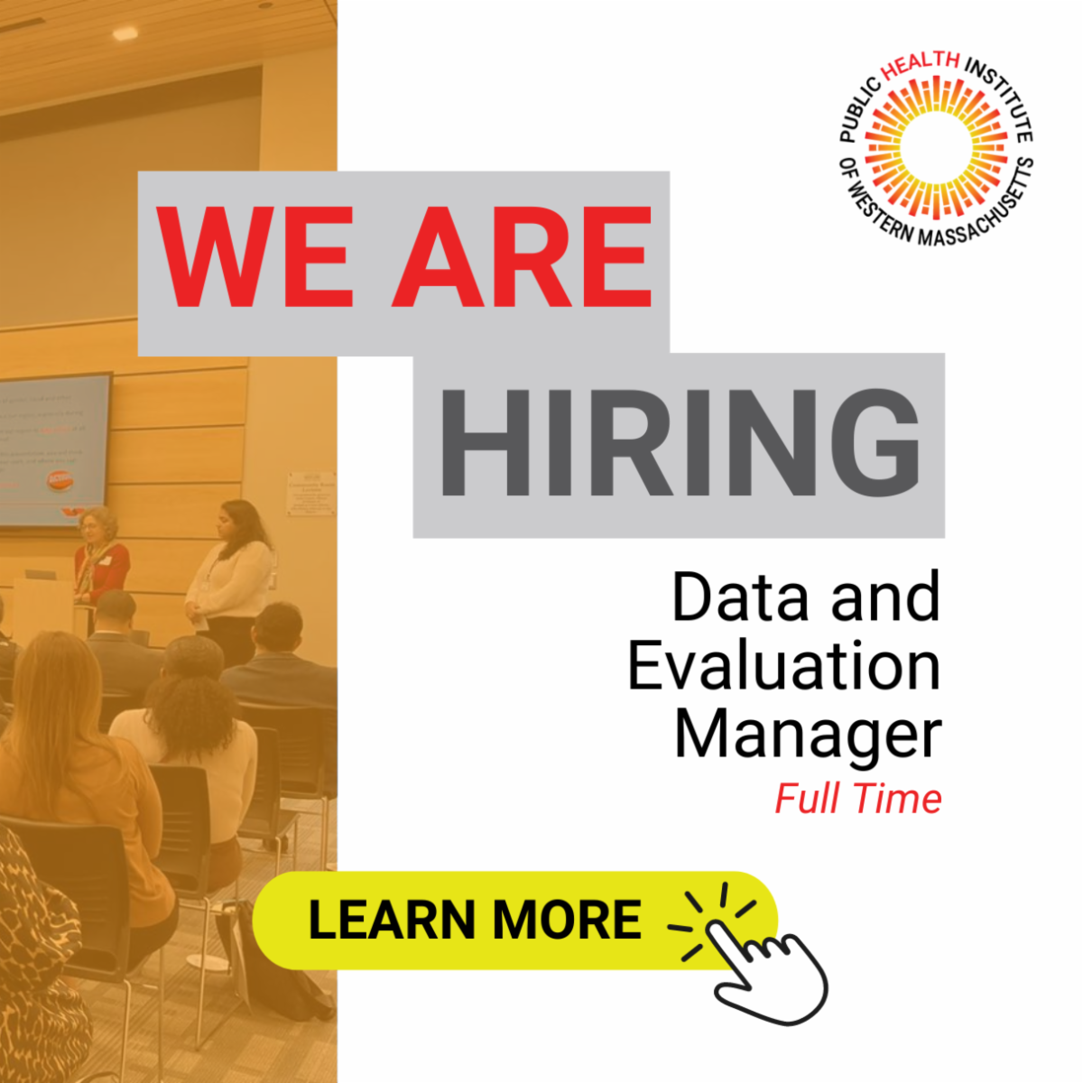 We are hiring Data and Evaluation Manager Full Time Learn More