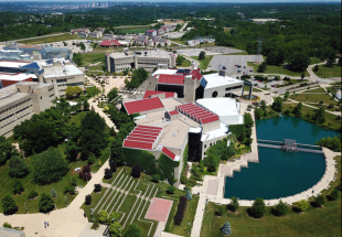 Aerial image of campus