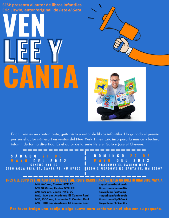 Pete de Cat Flyer Family Event Spanish.png