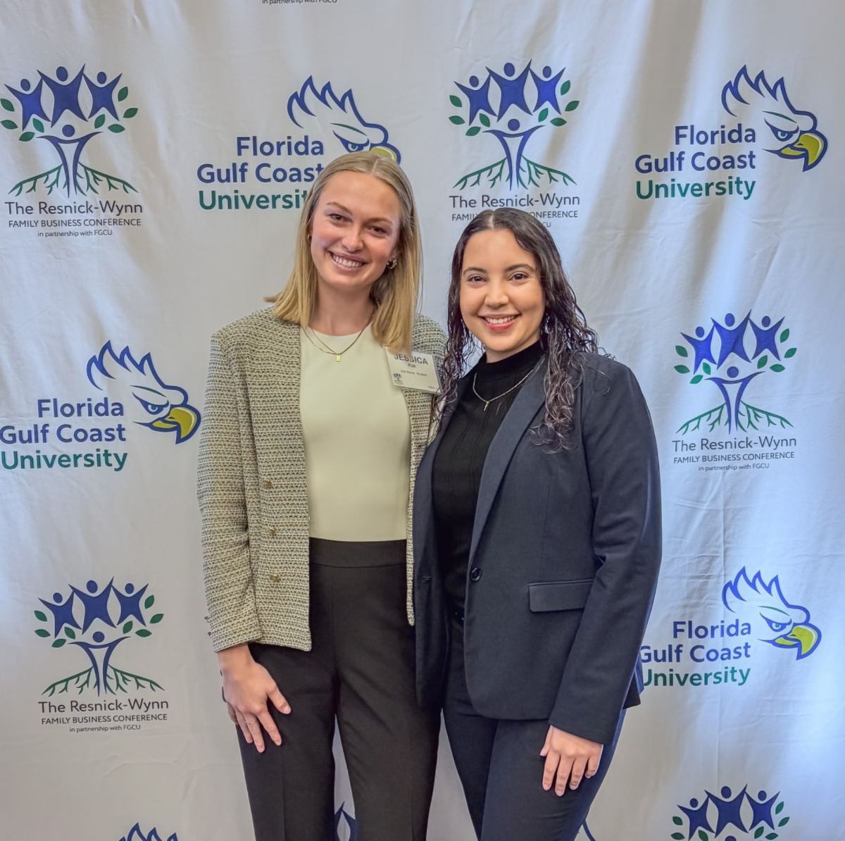 Students Jessica Puk and Sierra Vicente, fellows of the Rodney L. Smith Business Law Institute, attended the Resnick–Wynn Family Business Conference, gaining valuable insight into leadership, succession planning, and governance in multi-generational family businesses.