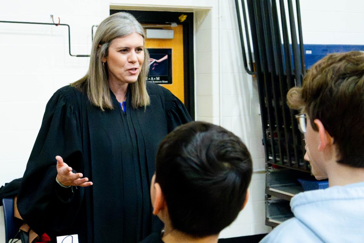 Magistrate speaks to students