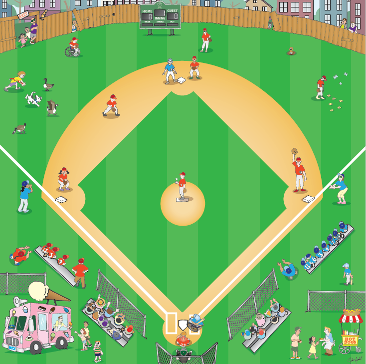 Baseball Mat for Bee-Bot and Blue-Bot