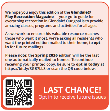 Opt In To Receive Future Print Glendale@Play Editions