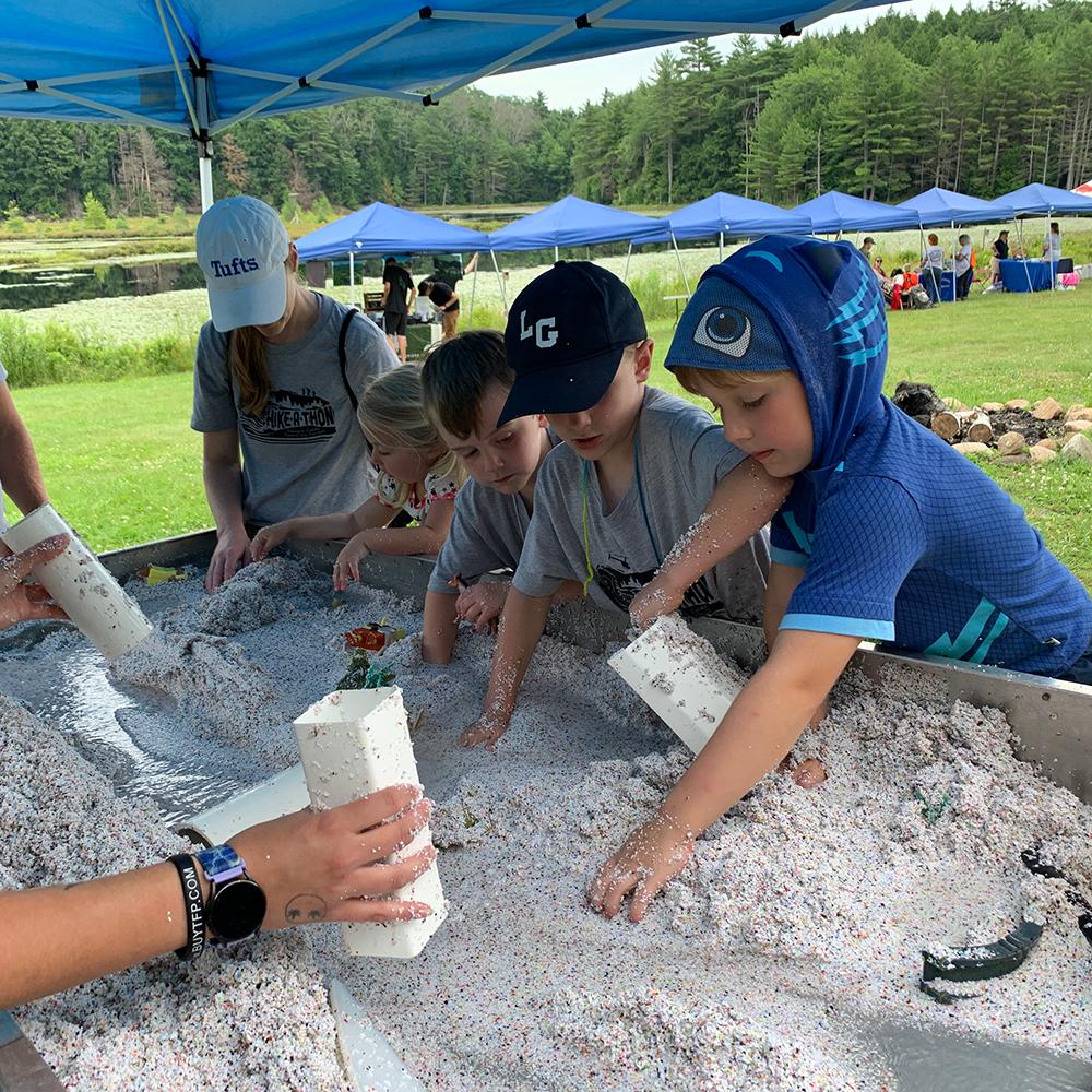 children playing at the Hike-A-Thon after party