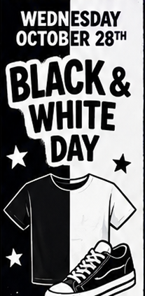 October 28: black and white day
