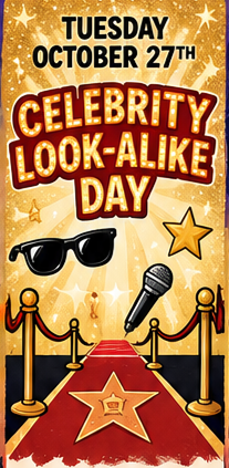October 27: celebrity look alike day