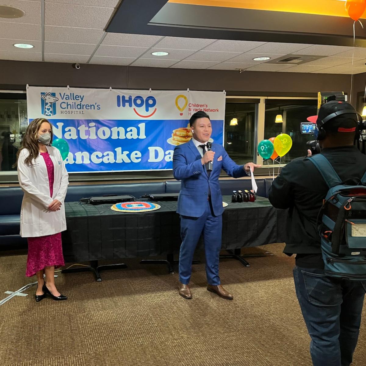 Doctor Hailey Nelson and Maria Cantoriano getting ready to be on live TV