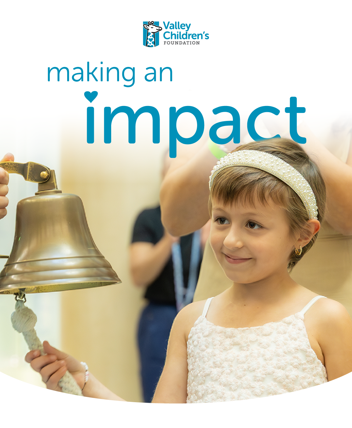 a little girl rings the no mo chemo bell