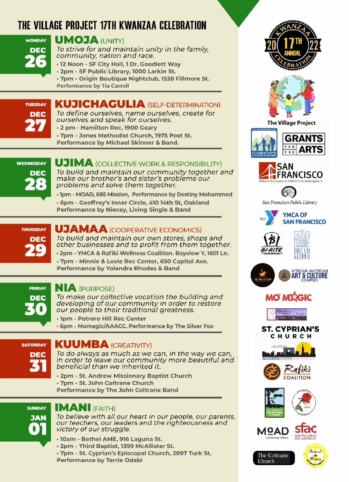 RSVP for 2nd Day of Kwanzaa, Kujichagulia (Self Determination)
