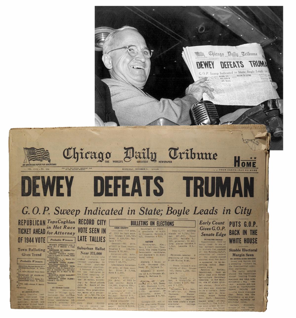 Dewey Defeats Truman Chicago Daily Tribune
