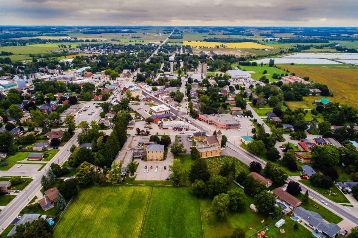 Aerial view of Tavistock 