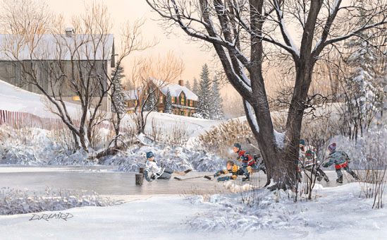 Next Goal Wins Hockey Print by D.A. Laird
