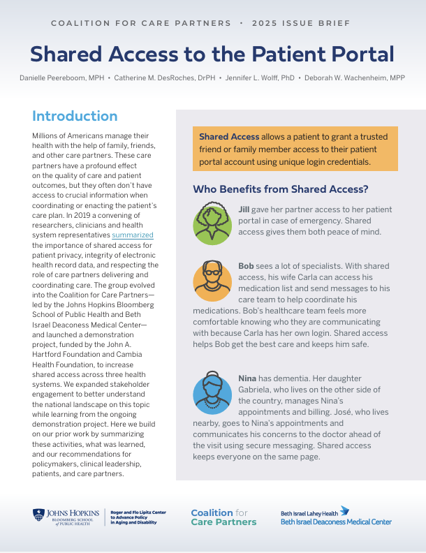 Shared Access to the Patient Portal issue brief