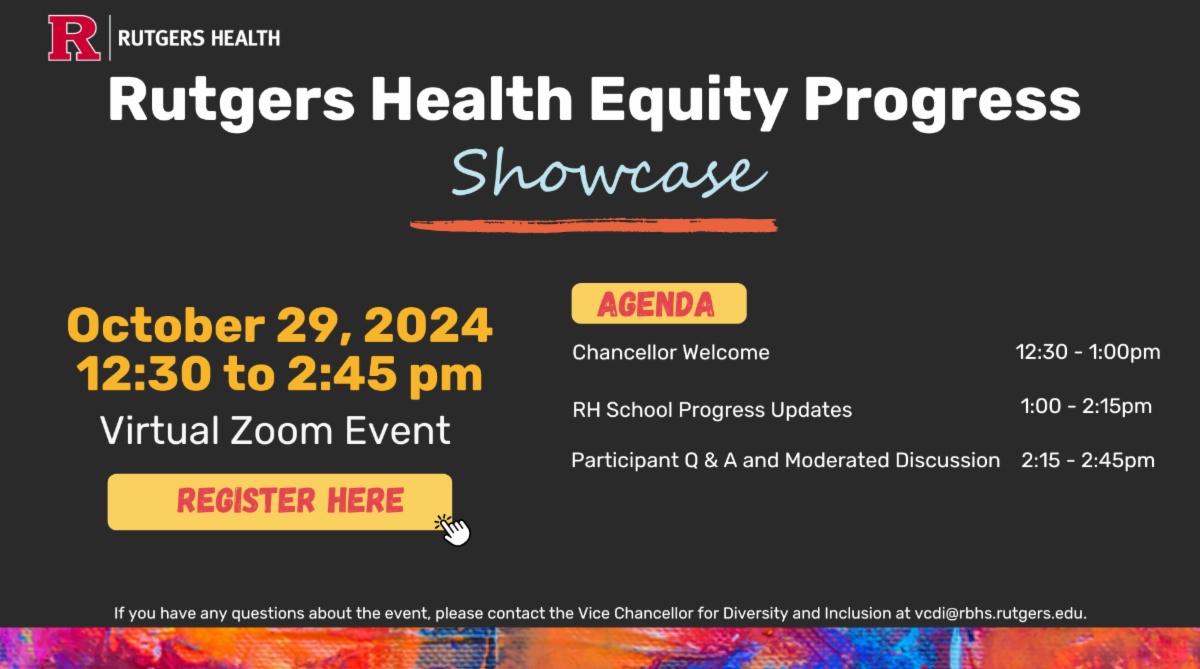 Rutgers Health Equity Progress virtual event