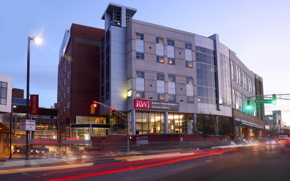 RWJUH hospital exterior timelapse