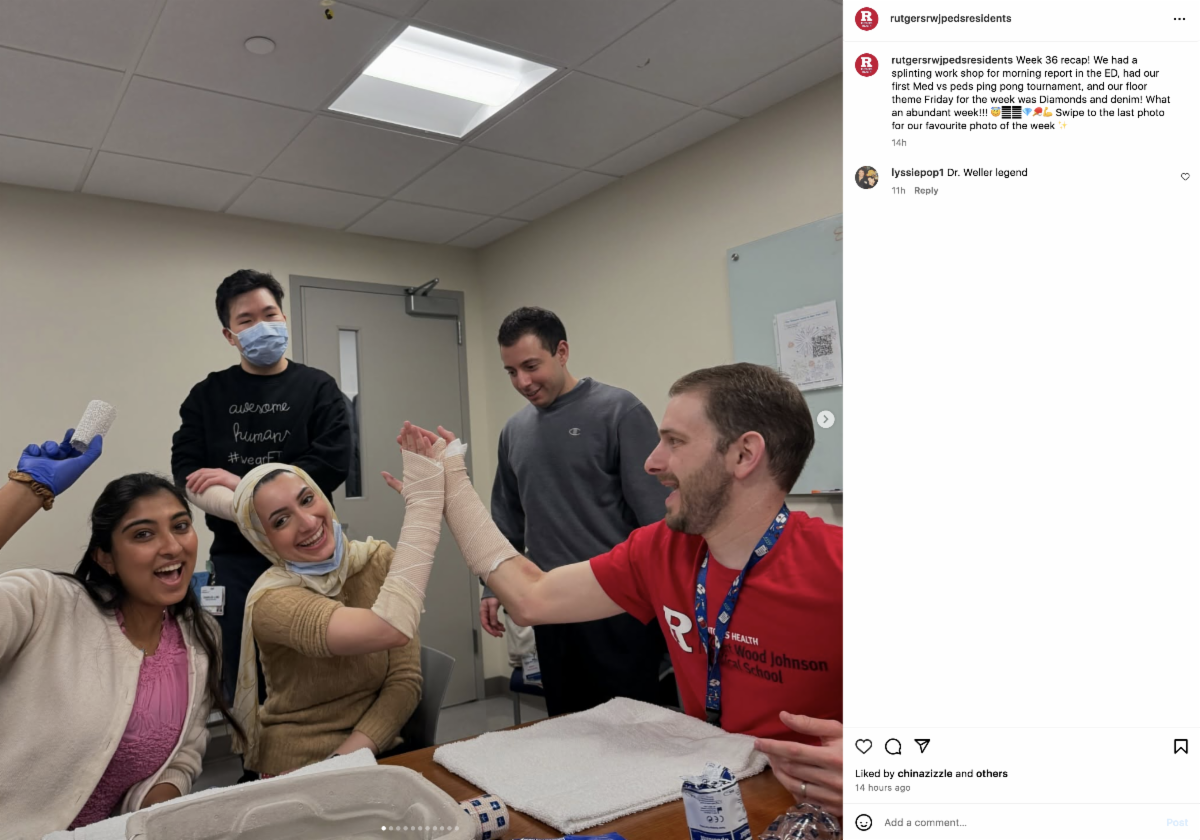 Pediatric Residency Week in Review Instagram post