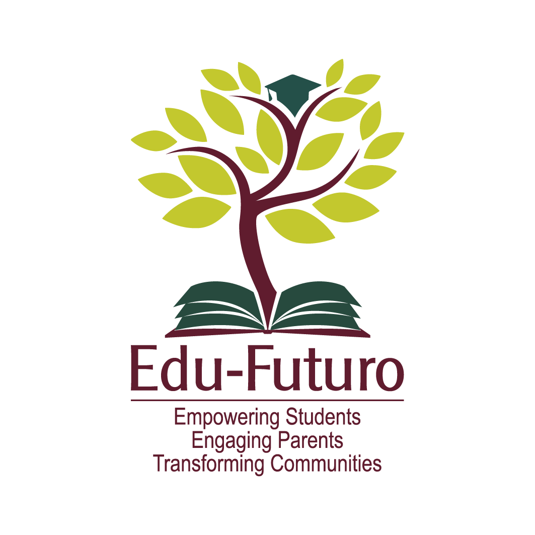 Edu-Futuro logo of a tree growing from an open book with the tagline "Empowering Students, Engaging Parents, Transforming Communities"