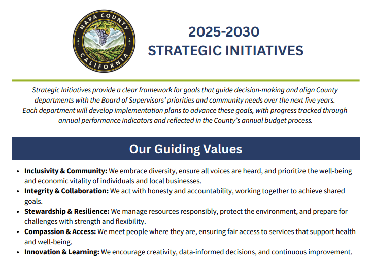Image is a screenshot of the first page of the strategic initiatives. The full and exact text of the document can be found through the link in this section.