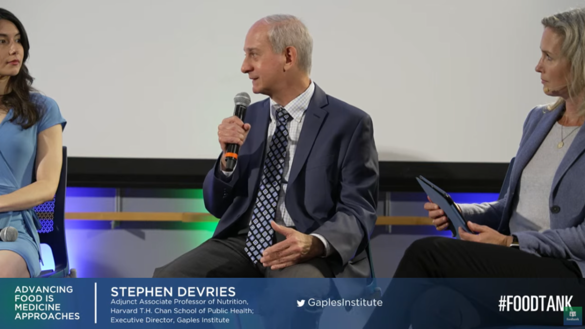 Dr. Stephen Devries speaking at the Food Tank "Food Is Medicine" Summit at Tufts University