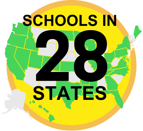 Schools in 28 states