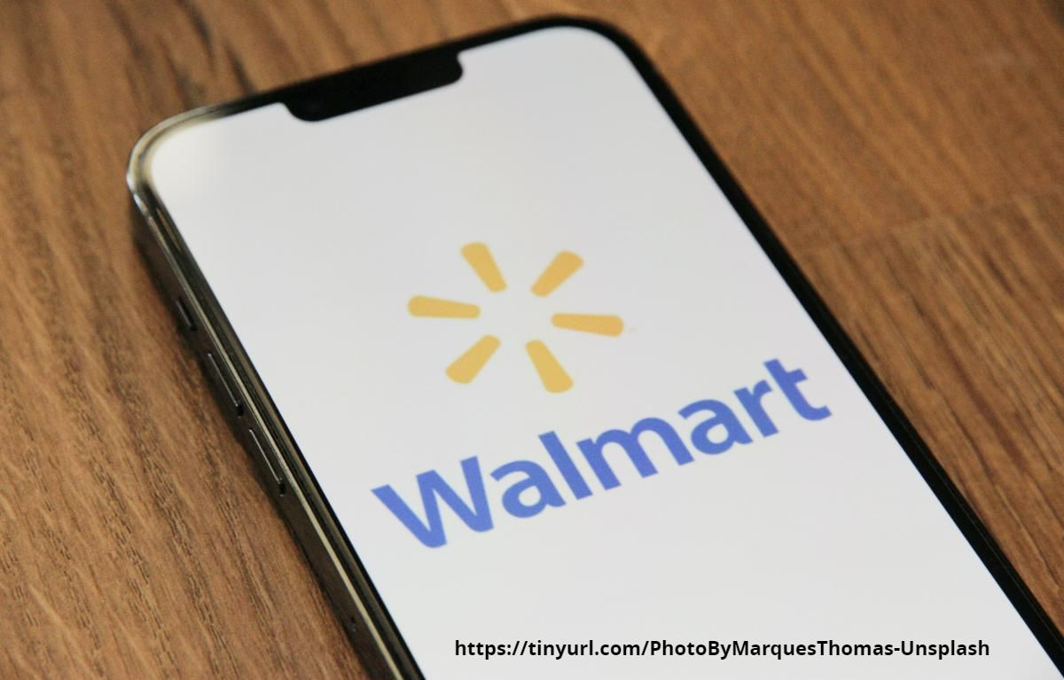 Cell Phone with Walmart Logo on Screen