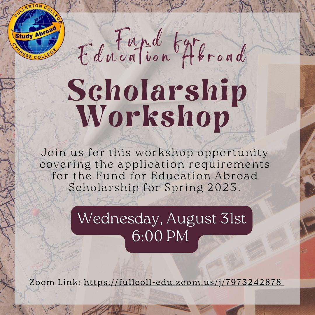 Study Abroad scholarship workshop