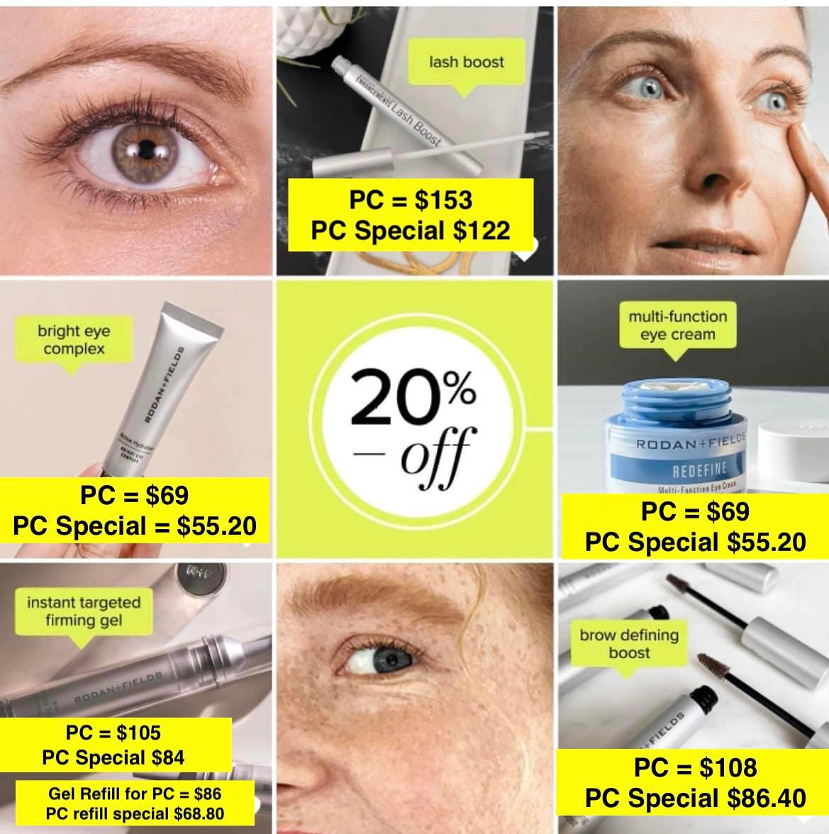 20 Off R+F Lash Boost and All Eye products